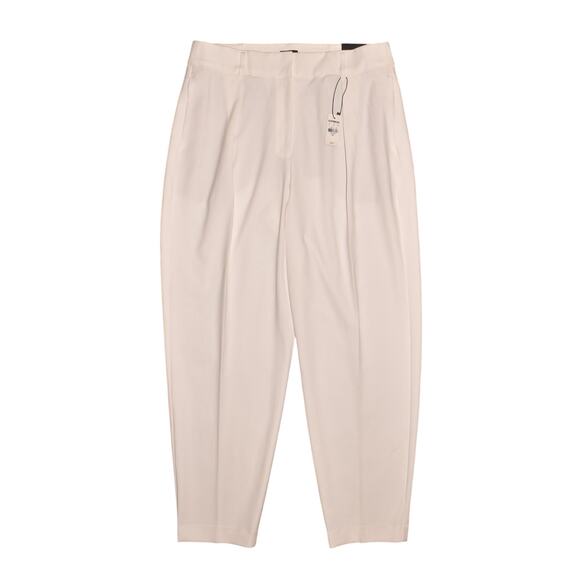 EXPRESS NEW $88 White Stylist Super High Rise Tapered Trouser Pants Size 14 - Picture 1 of 4
